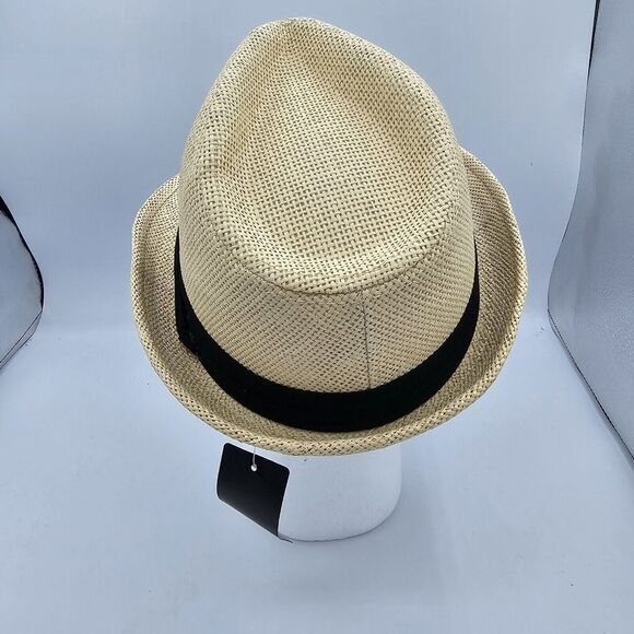 Men’s Milani Hat Designed in Italy 100% Straw Fedora Hat Size L/xl - Picture 4 of 7